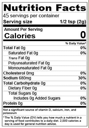 Stello Foods Spices - Salt - Seasoned 3.5 oz