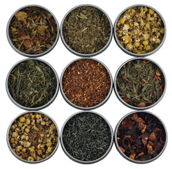 Heavenly Tea Leaves Assorted Tea Sampler, 9 Assorted Loose Leaf Teas & Herbal Tisanes - 9 OZ 8 Pack