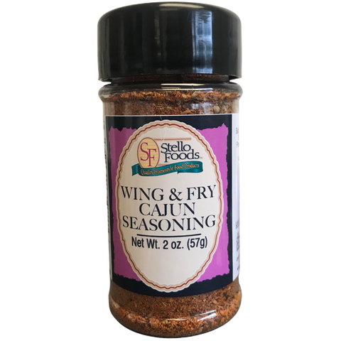 Stello Foods Spices - Wing & Fry Seasoning - Cajun 2.0 oz