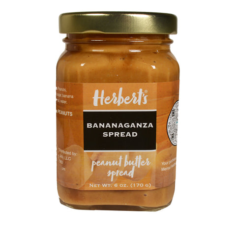 Herberts Wine Jelly Bananganza Peanut Butter Spread - 6 OZ 6 Pack
