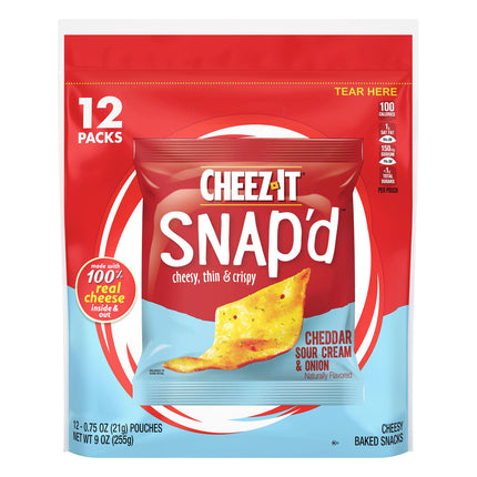 Cheez-It Cheddar Sour Cream & Onion Snap'd - 12 OZ 5 Pack