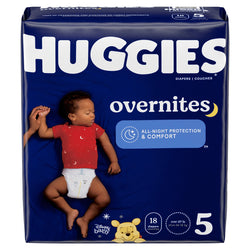 Huggies Overnites Size 5 Diapers - 18 CT 4 Pack