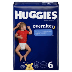 Huggies Overnites Size 6 Diapers - 15 CT 4 Pack
