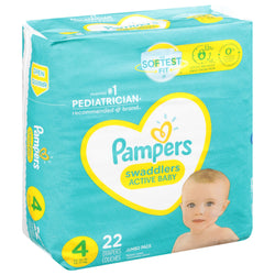 Pampers Diapers 4 (22-37 lb) Jumbo Pack - 22 CT 4 Pack