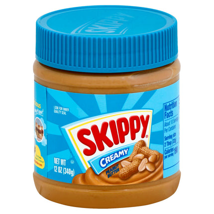 Skippy Creamy Peanut Butter - 12 OZ 12 Pack
