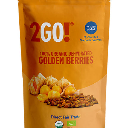 FRU2GO! 2GO! Organic Dried Golden Berries - 1.76 OZ 12 Pack