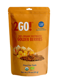 FRU2GO! 2GO! Organic Dried Golden Berries - 1.76 OZ 12 Pack