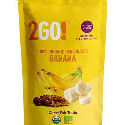 FRU2GO! 2GO!  Organic Dried Banana - 1.76 OZ 12 Pack