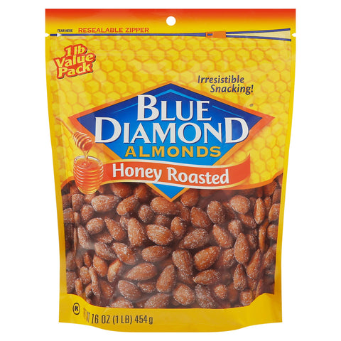 Blue Diamond Honey Roasted Almonds - 16.0 OZ 6 Pack