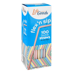 Life Goods Straws - 100 CT 12 Pack