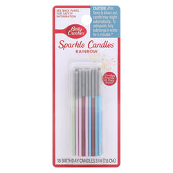 Betty Crocker Rainbow Sparkle Candles - 18.0 OZ 6 Pack