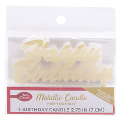 Betty Crocker Happy Birthday Metallic Candle - 1.0 OZ 6 Pack