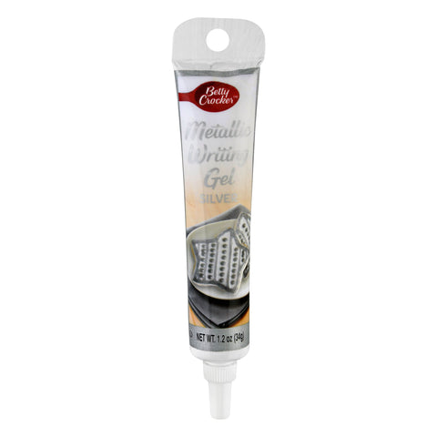 Betty Crocker Silver Metallic Writing Gel  - 1.2 OZ 6 Pack
