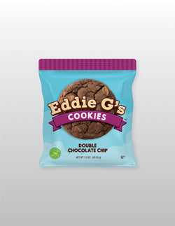 Eddie G's Cookies Double Chocolate Chip Cookie - 3.3 OZ 24 Pack
