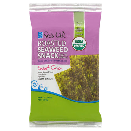 Sea's Gift Sweet Onion Roasted Seaweed Snack - 0.17 OZ 12 Pack