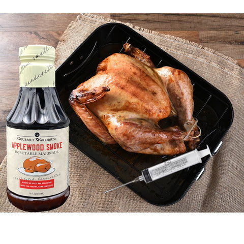 Gourmet Warehouse Applewood Smoke Injectable Marinade - 16 FL OZ 6 Pack