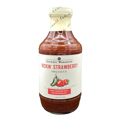 Gourmet Warehouse Kickin' Strawberry BBQ Sauce - 16 OZ 6 Pack