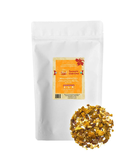 Heavenly Tea Leaves Organic Turmeric Chili Chai, Bulk Loose Leaf Herbal Tisane - 1 LB 1 Pack