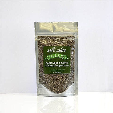 s.a.l.t. sisters Applewood Smoked Cracked Peppercorns - 2.5 OZ 4 Pack