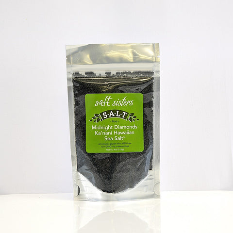 s.a.l.t. sisters Midnight Diamonds Ka'nani Hawaiian Sea Salt - 4 OZ 4 Pack