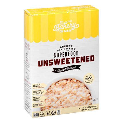 Bakery On Main Unsweetened Instant Oatmeal - 10.5 OZ 6 Pack