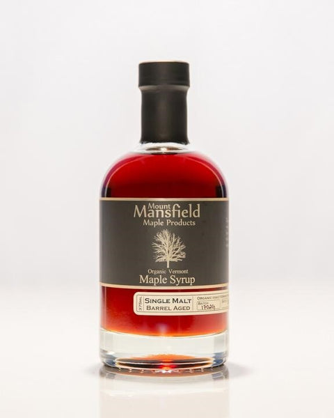 Mount Mansfield Maple Products Organic Single Malt Barrel Aged Maple Syrup - 12.68 FL OZ 6 Pack