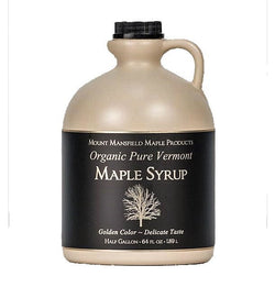 Mount Mansfield Maple Products Pure Organic Vermont  Maple Syrup - Grade A Golden Delicate - 0.5 GAL 6 Pack