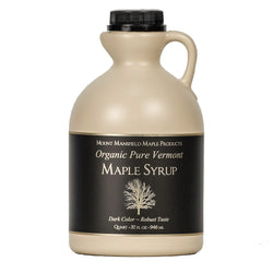 Mount Mansfield Maple Products Pure Organic Vermont  Maple Syrup - Grade A Amber Rich - 1 QT 12 Pack