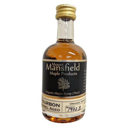 Mount Mansfield Maple Products Organic Bourbon Barrel Aged Maple Syrup - 1.7 FL OZ 24 Pack