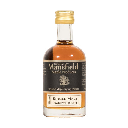 Mount Mansfield Maple Products Organic Single Malt Barrel Aged Maple Syrup - 1.7 FL OZ 24 Pack