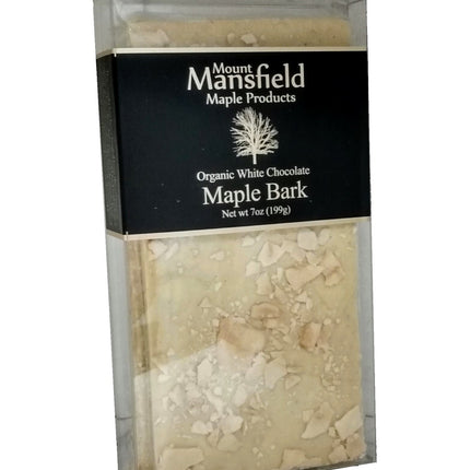 Mount Mansfield Maple Products Organic White Chocolate Maple Bark - 7 OZ 12 Pack