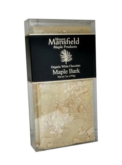 Mount Mansfield Maple Products Organic White Chocolate Maple Bark - 7 OZ 12 Pack