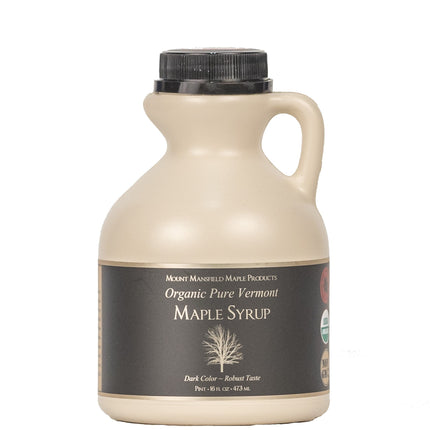 Mount Mansfield Maple Products Pure Organic Vermont  Maple Syrup - Grade A Golden Delicate - 1 PT 12 Pack