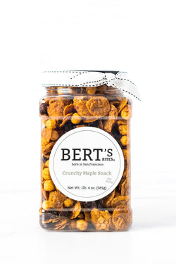 Bert's Bites Crunchy Maple Snack large gift jar - 20 OZ 4 Pack