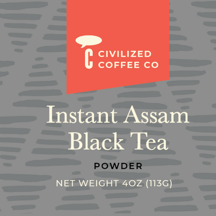 Civilized Coffee Instant Assam Black Tea Powder - 4 OZ 12 Pack