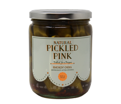 Pickled Pink Foods Smokin' Okra - 16 OZ 6 Pack