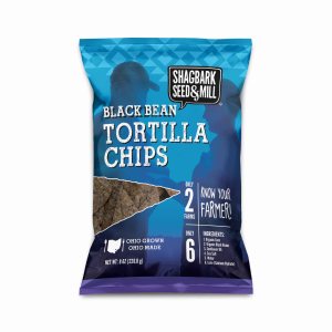 Shagbark Seed & Mill Black Bean and Corn Tortilla Chips - 8 OZ 12 Pack