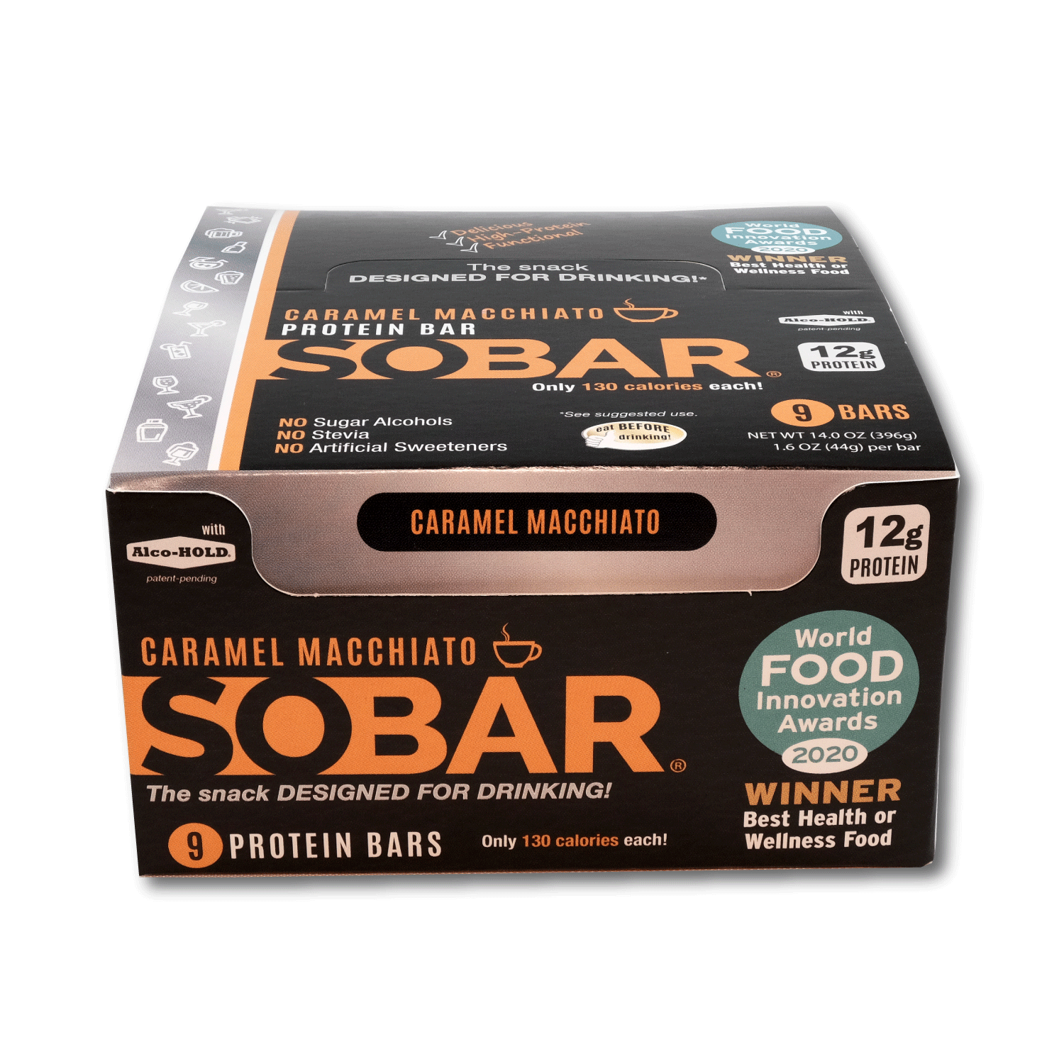 Sobar Labels Zeno Functional Foods, SOBAR - Caramel Macchiato - 1.6 OZ 108 Pack ...