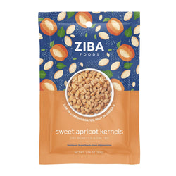 Ziba Foods Sweet Apricot Kernels (Dry Roasted & Salted) - 1.06 OZ 12 Pack