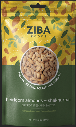 Ziba Foods Heirloom Almonds - Shakhurbai (Dry Roasted & Salted) - 5.3 OZ 6 Pack