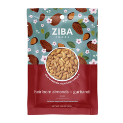 Ziba Foods Heirloom Almonds - Gurbandi (Raw) - 1.06 OZ 12 Pack