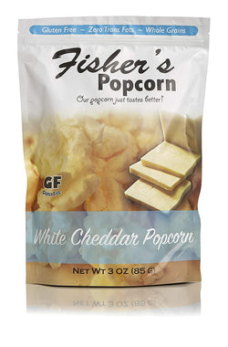 Fisher's Popcorn of Delaware Large Pouch White Cheddar Popcorn - 3 OZ 12 Pack