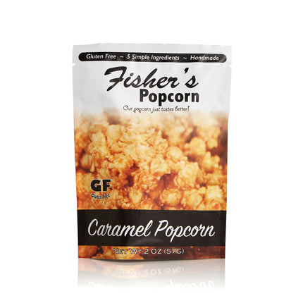 Fisher's Popcorn of Delaware Small Pouch Caramel Popcorn - 2 OZ 50 Pack