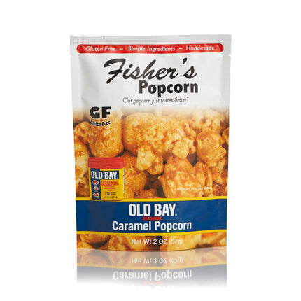 Fisher's Popcorn of Delaware Small Pouch OLD BAY Seasoned Caramel Popcorn - 2 OZ 50 Pack