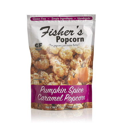 Fisher's Popcorn of Delaware Small Pouch Pumpkin Spice Caramel Popcorn - 2 OZ 50 Pack