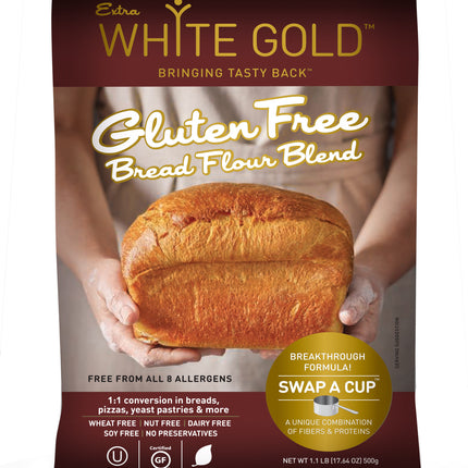 Extra White Gold Gluten Free Bread flour - 17.64 OZ 12 Pack