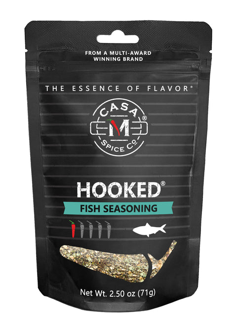 Casa M Spice Co Hooked Fish Seasoning - Refill Bag - 2.5 OZ 6 Pack
