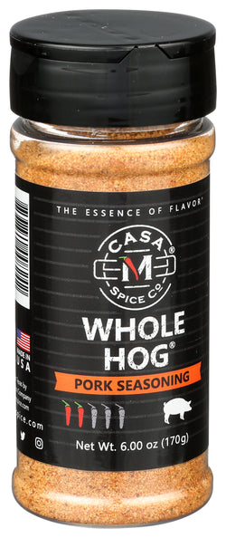 Casa M Spice Co Whole Hog Pork Seasoning - Plastic Shaker - 6 OZ 6 Pack