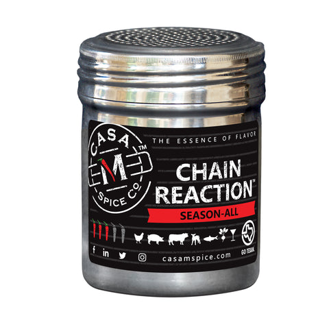 Casa M Spice Co Chain Reaction Season All - Stainless Shaker - 5 OZ 6 Pack
