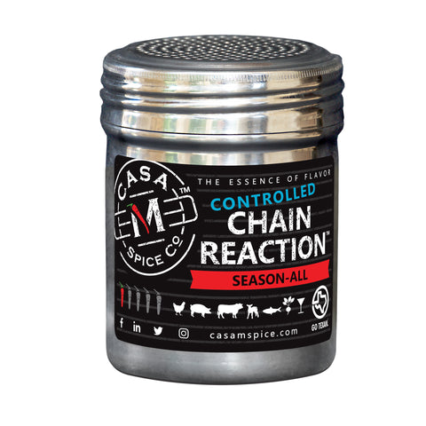 Casa M Spice Co Controlled Chain Reaction Season All - Stainless Shaker - 5.25 OZ 6 Pack
